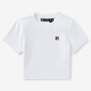FILA Hailey Bieber White Crop Tee M